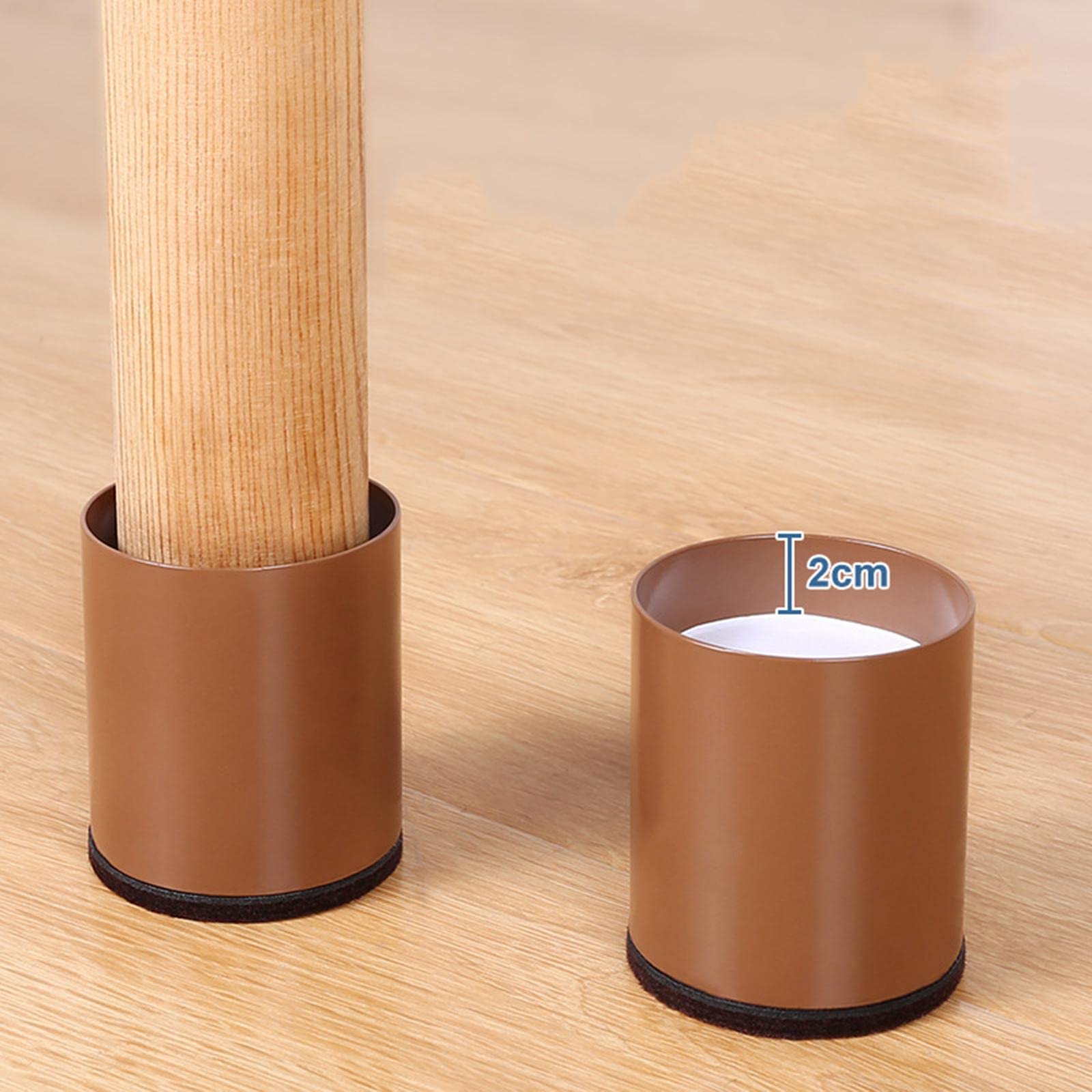 SECRET DESIRE Creations Furniture Risers Bed Riser Chair Leg Lifts Couch Lifter Round 4x5cm Brown-image-15