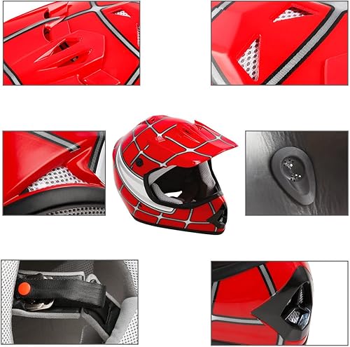 Miniatura 7 de XFMT DOT - Casco para niños, para motocross, calle, bicicleta todoterreno, gafas, guantes, cuatrimoto, casco MX