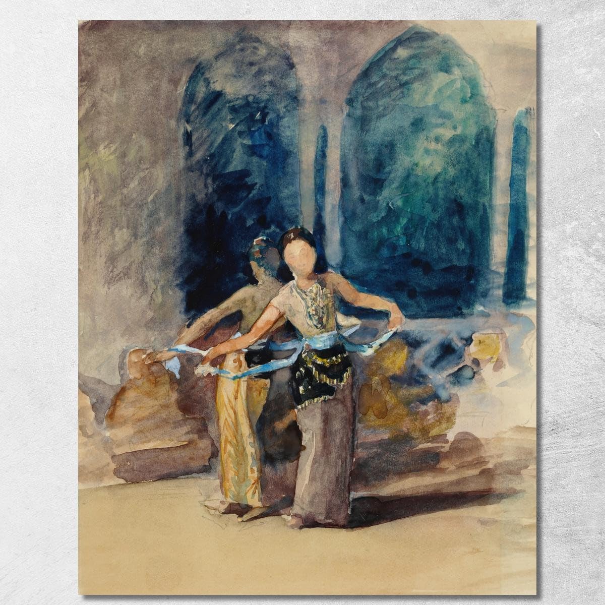 Tableau imprimé danseuses de Java John La Farge salon décoration exotique chic