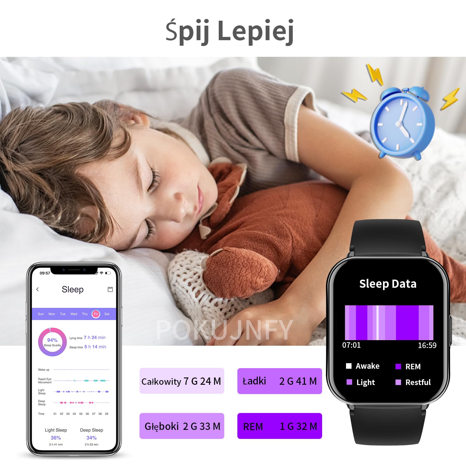 Smartwatch dla Dzieci dla Chłopców Dziewczynek - 1,83 Fitness