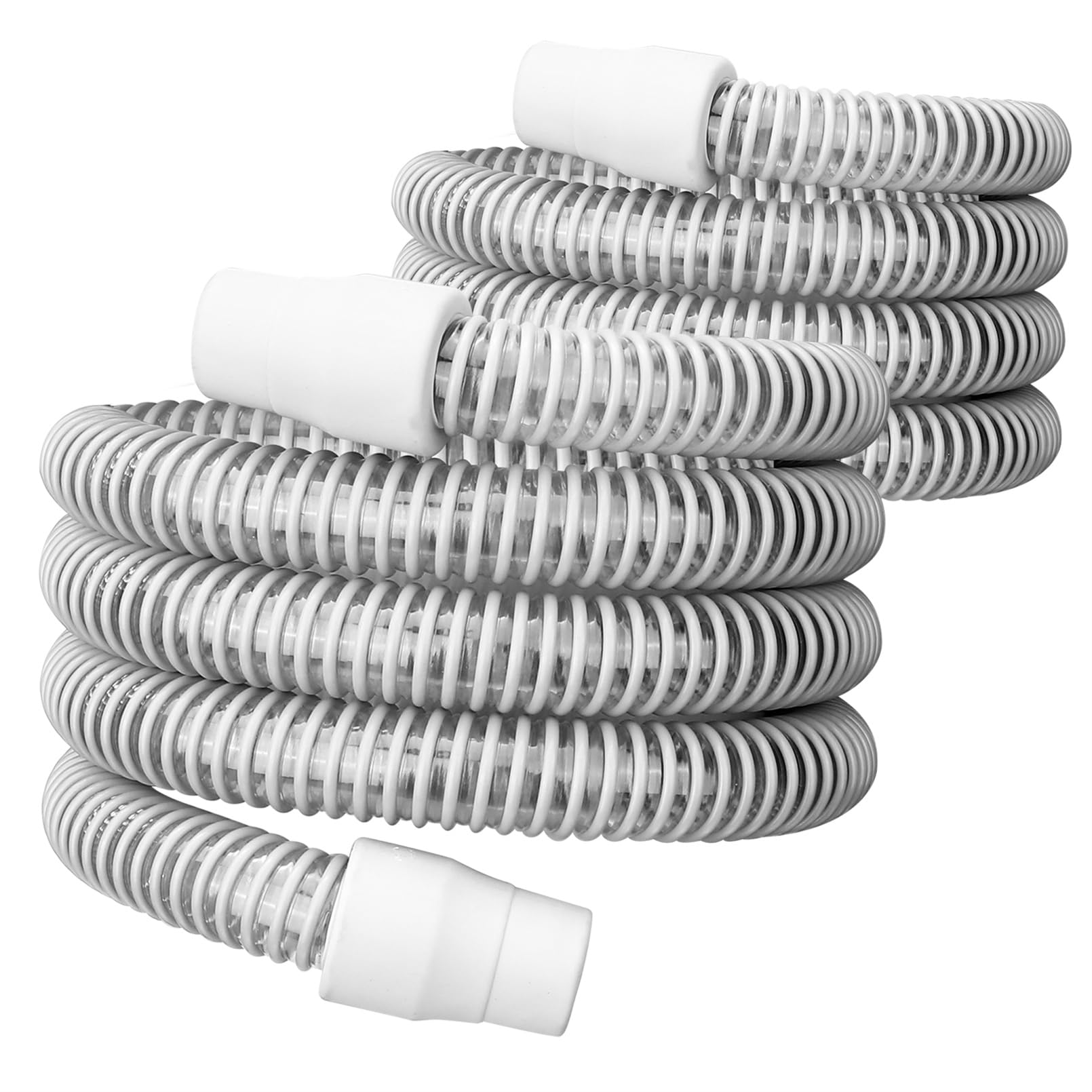 2-Pack 6 ft Hose Universal Tubing Flexible Replacement Tube Minimizes Mask Leaks Compatible with Most Machines, Gray