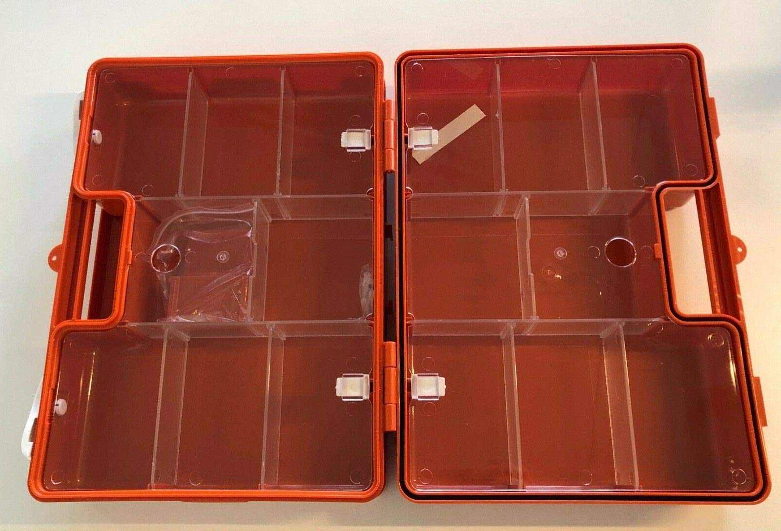 Verbandskoffer Verbandskasten, leer, Orange + Wandhalterung Erste Hilfe Koffer von MBS-FIRE®, Größe: XL - 400x150x300 mm