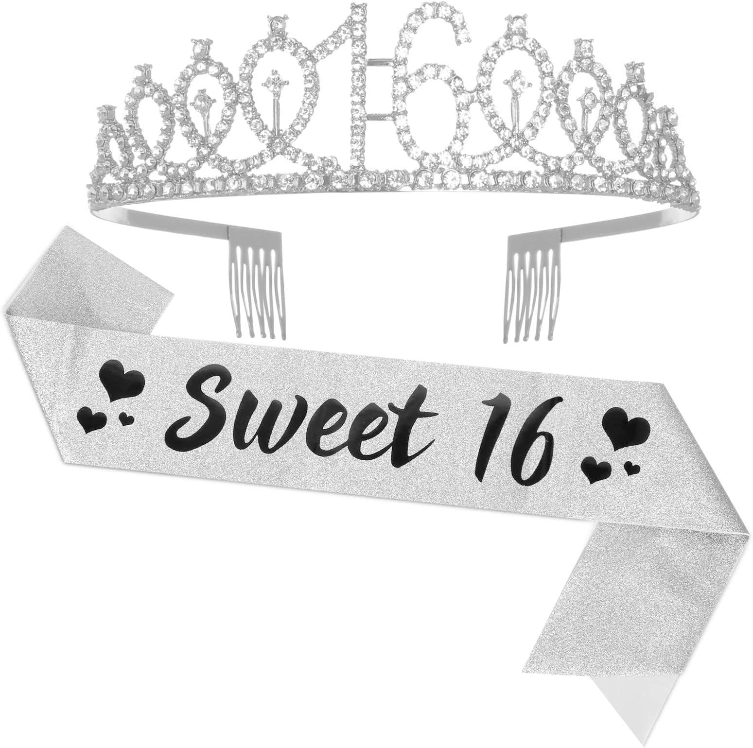 Sweet 16 Birthday Tiara and Sash Kit Pink "Sweet 16
