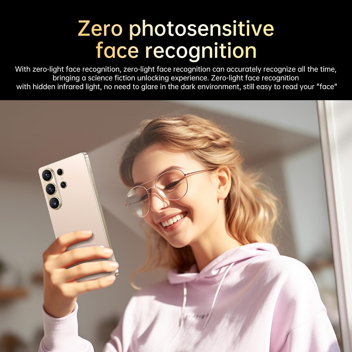 SZV 26 Ultra Unlocked Cell Phone,16+1TB 5G Unlocked Phone, Built in Pen Android 15 Battery 7000mAh 6.99" HD Screen Smartphone, Dual SIM/Face ID/Fingerprint Lock/GPS (Gold, 16+1TB)