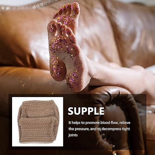 Miniatura 7 de VOSAREA Funda para puf otomana cuadrada, color caqui, algodón, lino