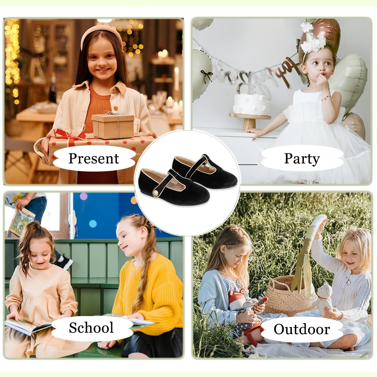 Girls Toddler Dress Shoes Ballet Mary Jane Flats for Baby Little Kids Girl - Image 5