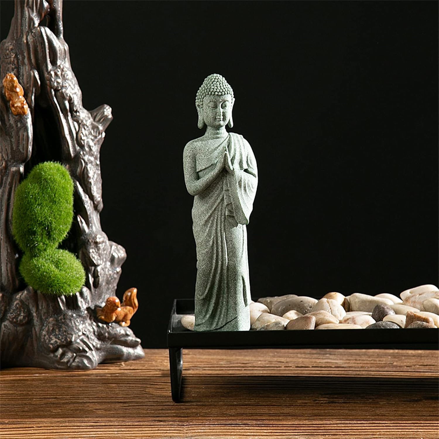 3PCS Meditating Buddha Statue Sculpture, Outdoor/Indoor Statue Sculpture Decoration, Standing Buddha Home Sculptures & Statue, Resin Zen Garden Statues for Home Decorations. (3PCS)