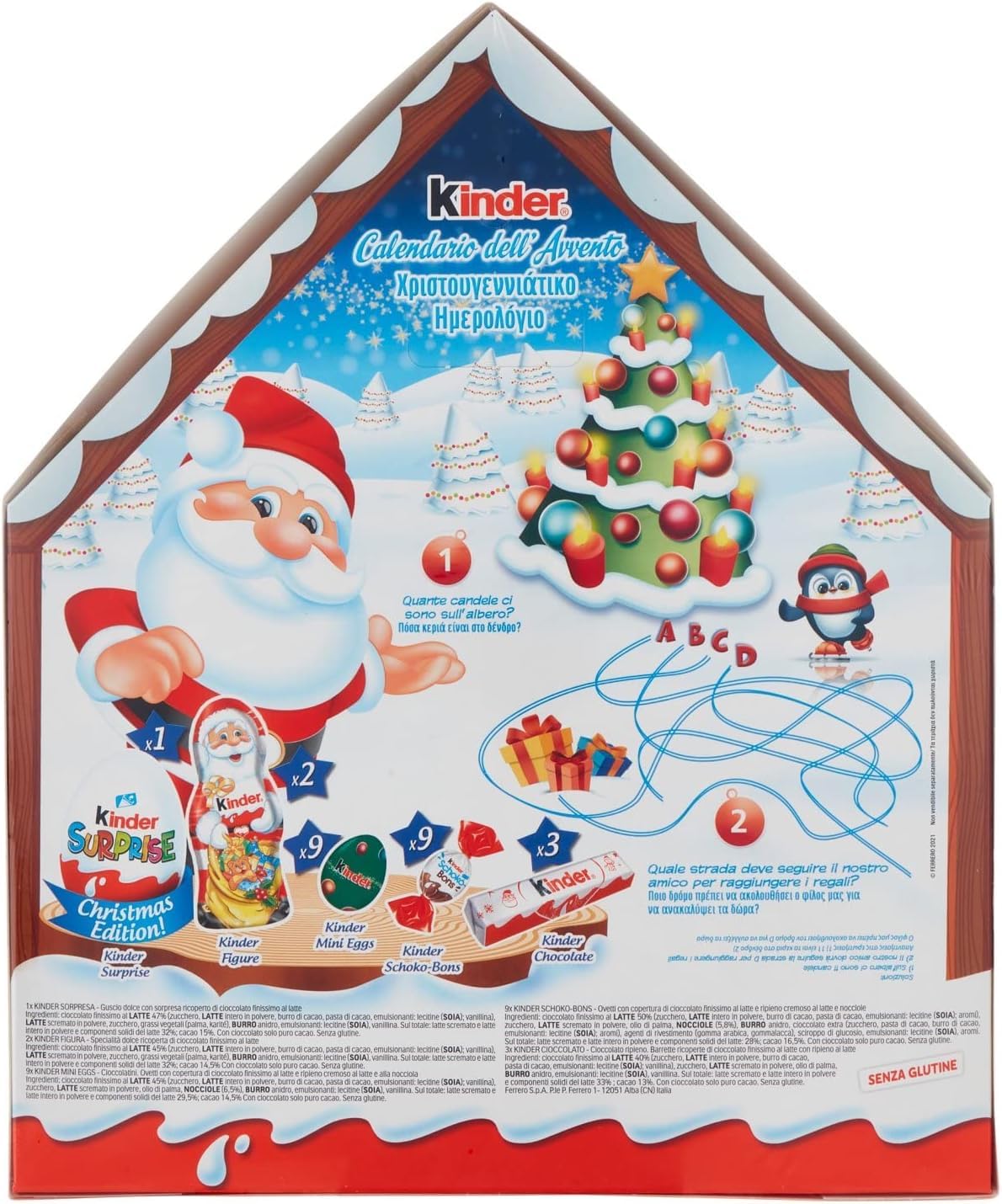 Calendario de Adviento Kinder 2025 24 Chocolatinas 1 Kinder Huevo Sorpresa Tarjeta Personalizada 184g