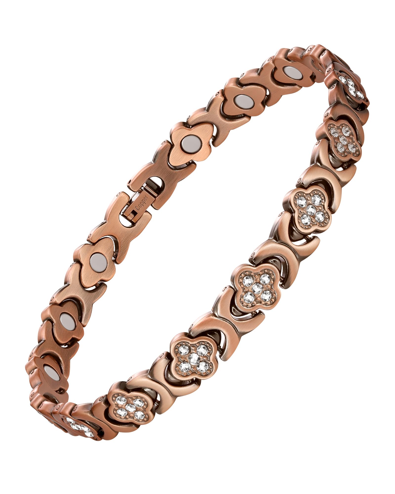 Jecanori Copper Ankle Bracelet for Women,3800 Gauss Ultra Strength Magnetic Anklet bracelet