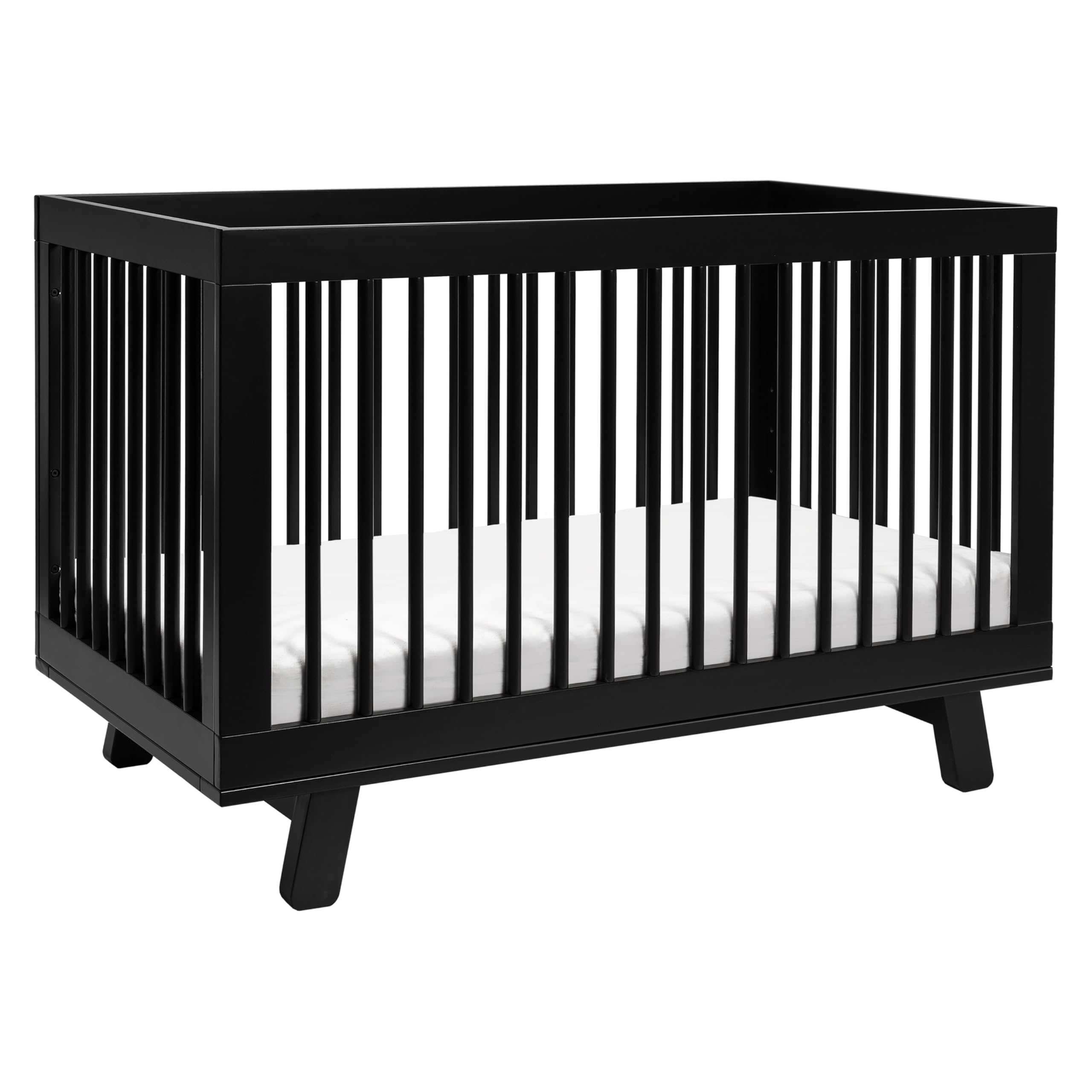 Babyletto Hudson 3-in-1 Convertible Baby Crib - GREENGUARD Gold Certified Convertible Crib to Toddler Bed & Daybed - Wooden Baby Bed with 4 Adjustable Mattress Heights - Easy to Assemble - Black