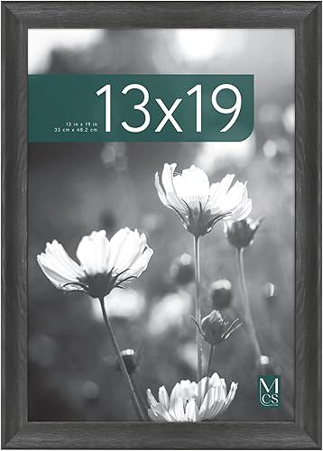 Vista 8 de MCS Studio Gallery Marco clásico para póster de 24 x 36 pulgadas, imitación de veta de madera de color negro, colgar en horizontal o vertical