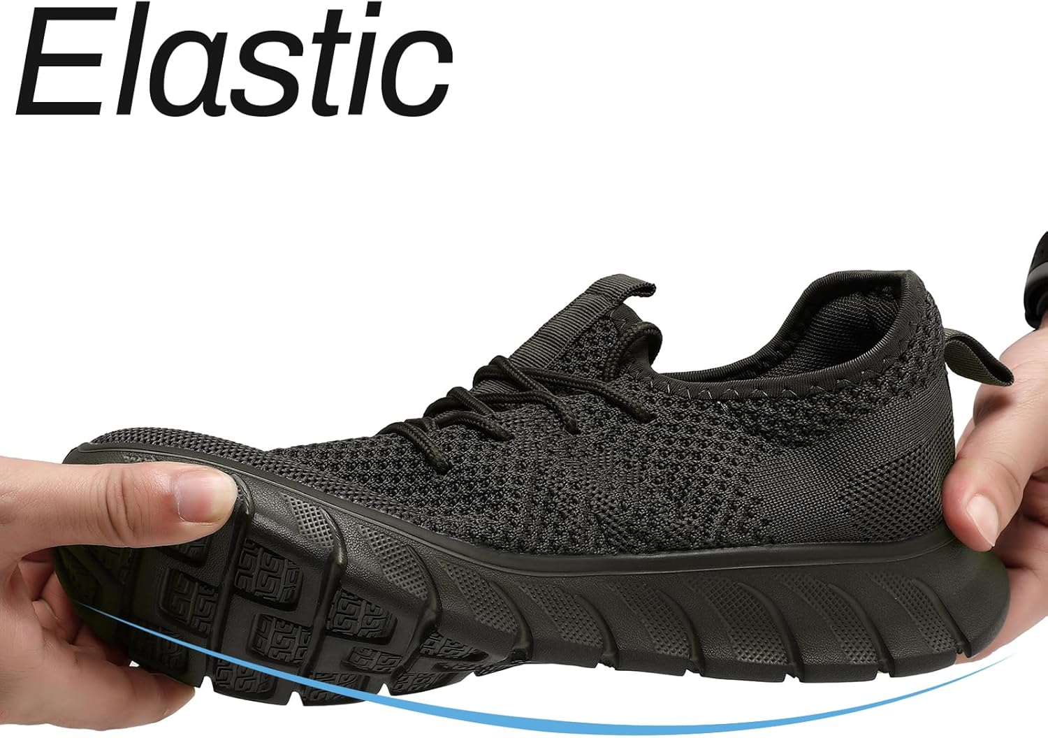 Men Running Tennis Shoes Gym Fashion Sneakers Walking Workout Shoes Athletic Slip on Breathable Mesh Comfortable Lightweight Casual Sport Shoe - Image 2