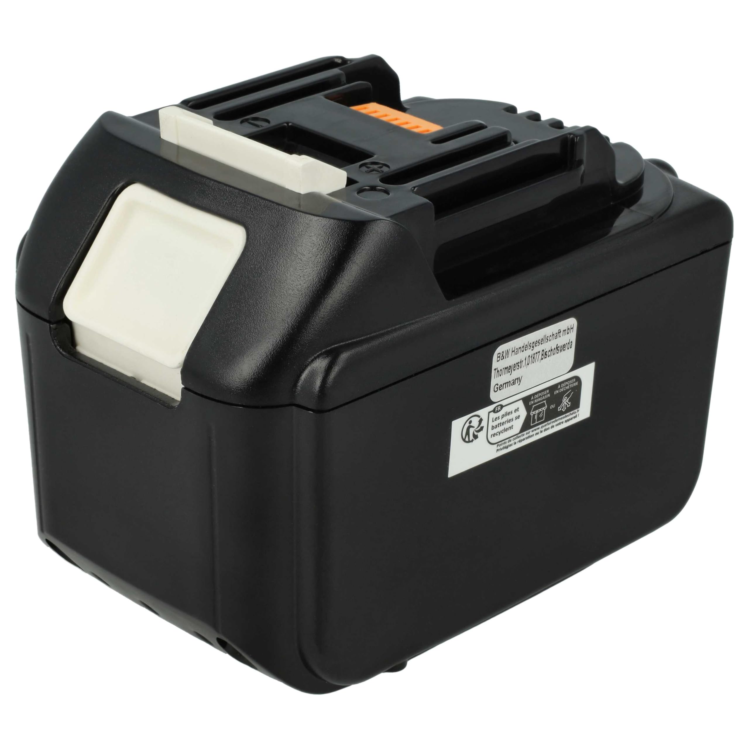 vhbw Akumulator kompatybilny z Makita DVC750LZX1 | DVC860, DVC350Z, DVC860LZ, DVC350, DVC750, DVC861 narzędzie (9000 mAh, Li-Ion, 18 V)