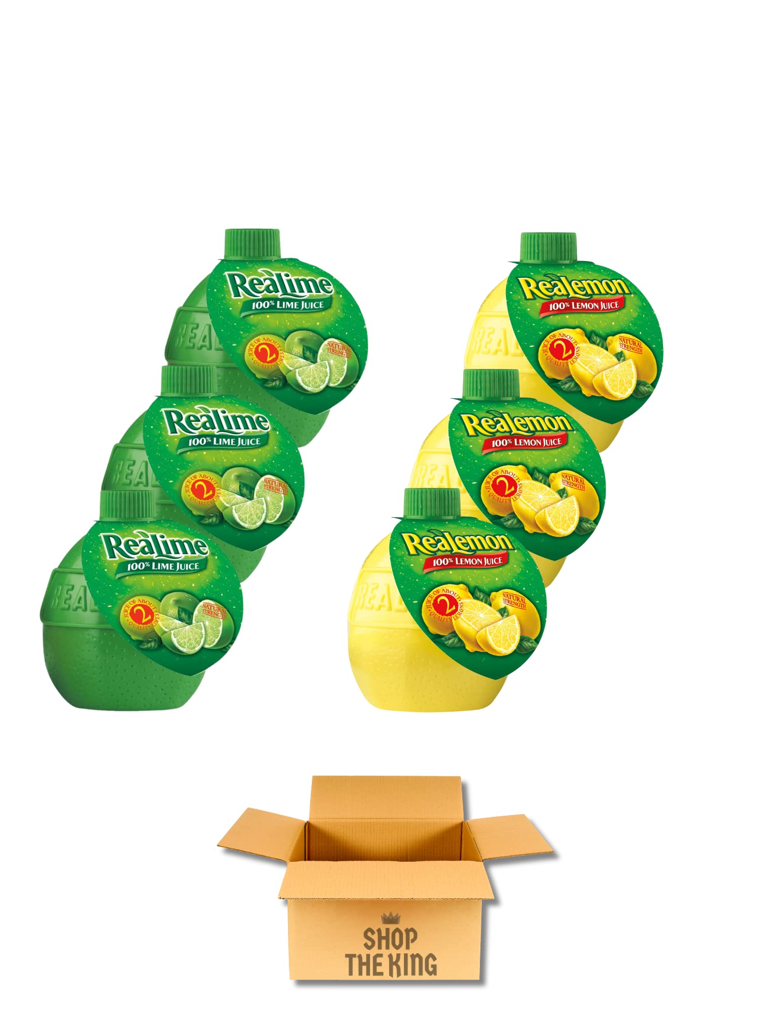 ReaLime & ReaLemon 100% Juice 2.5oz Bulk Variety Pack (Pack of 6)
