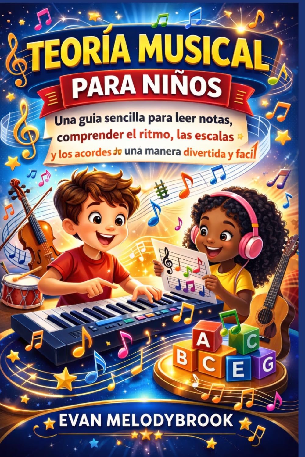 TEORÍA MUSICAL PARA NIÑOS: Una guía sencilla para leer notas, comprender el ritmo, las escalas y los acordes de una manera divertida y fácil.
