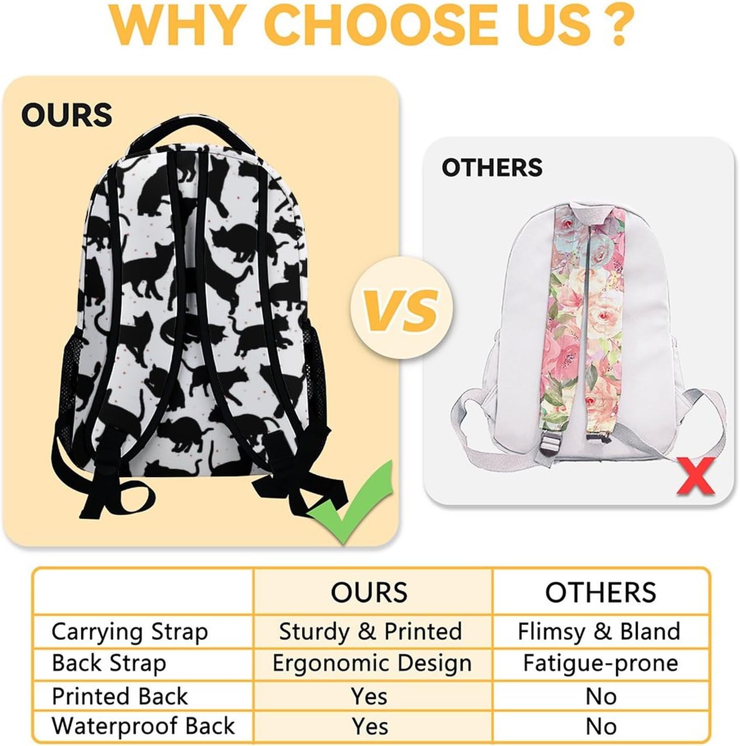 Cat Backpack with Lunch Box and Pencil Case, 16 Inch Cat Theme Bookbag with Adjustable Straps, Durable, Lightweight, Large Capacity, School Backpack for Girls Women