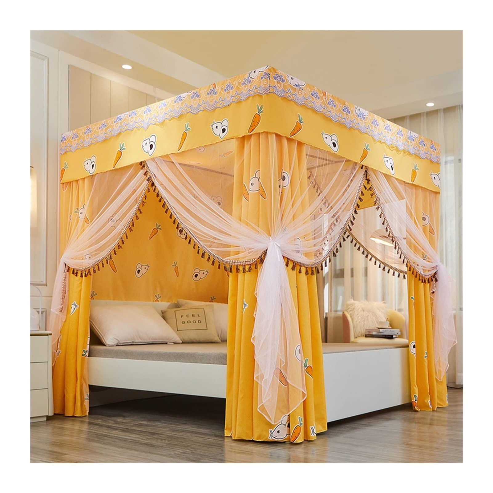 Baldaquin de lit de luxe occultant style 1 pour grand lit 1 place