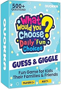 QUOKKA Fun Card Game for Teens, Kids & Adults – Fun Party & Family Board Game | What Would You Chose Challenges | 500+ Hilarious Icebreaker Questions for Friends, Family Nights, Travel & Sleepovers