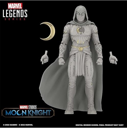 Miniatura 3 de Marvel Legends Series Disney Plus Moon Knight MCU Series - Figura de acción coleccionable de 6 pulgadas, incluye 4 accesorios