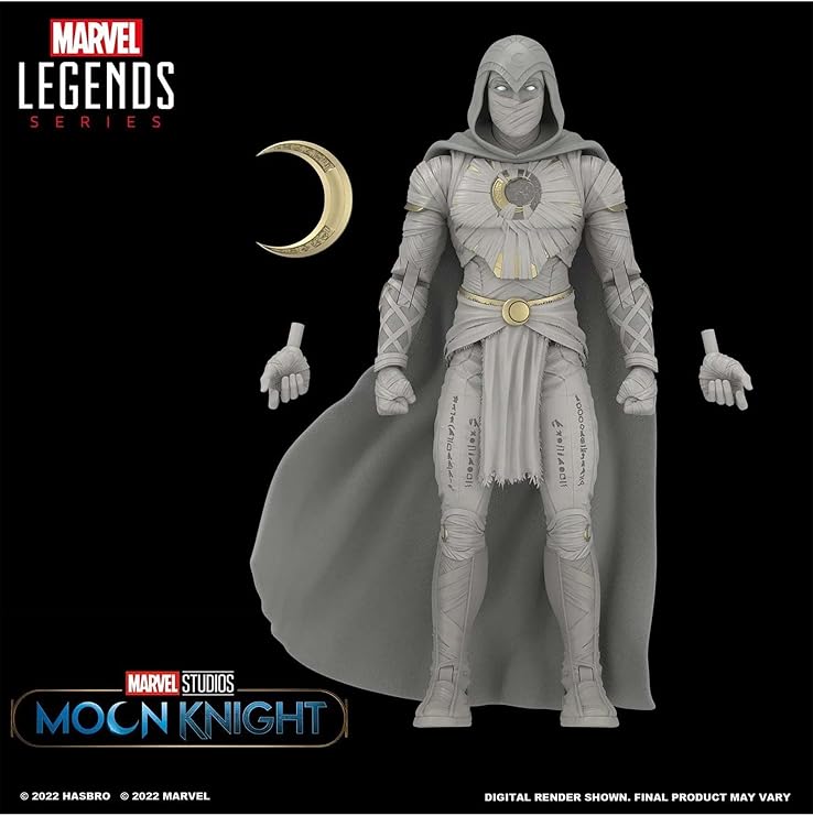 Marvel Legends Series Disney Plus Moon Knight MCU Series Action Figure 6-inch Collectible Toy, Includes 4 Accessories