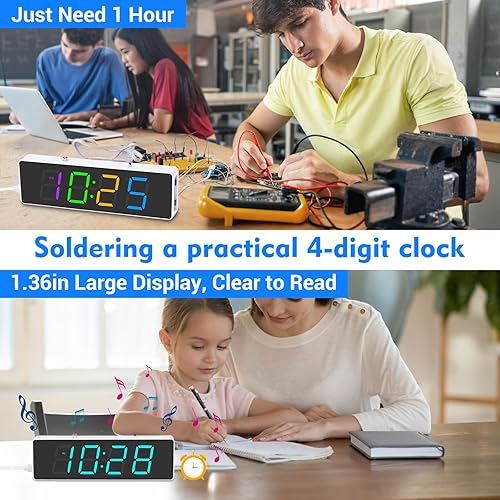 Vista 51 de MiOYOOW Kit de soldadura LED para árbol de Navidad, colorido RGB intermitente, proyecto de soldadura de Navidad 3D, kit de práctica de soldadura Kit