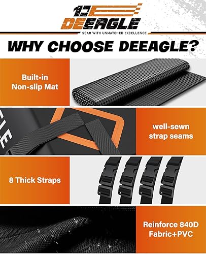 Miniatura 4 de DEEAGLE Portaequipajes para techo de 15 pies cúbicos  Bolsa de carga para techo de coche para vehículos sin portaequipajes  Impermeable suave
