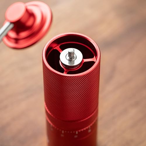 Miniatura 4 de Molinillo de café manual con ajuste externo, molinillo de café manual con patrón reticulado, imprescindible en cualquier café molido automático,