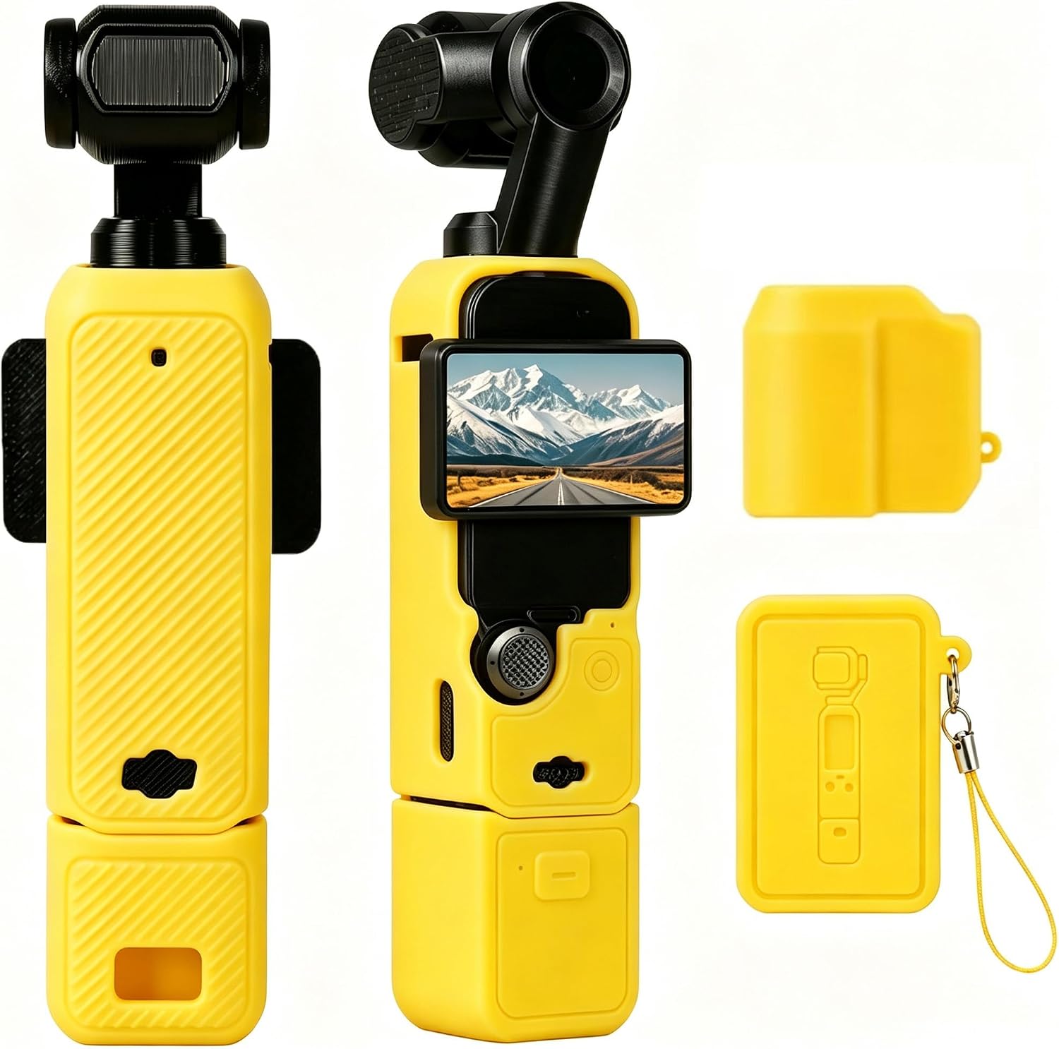 Case for DJI Osmo Pocket 3/Xtra Muse Camera,4-piece Set (Yellow)