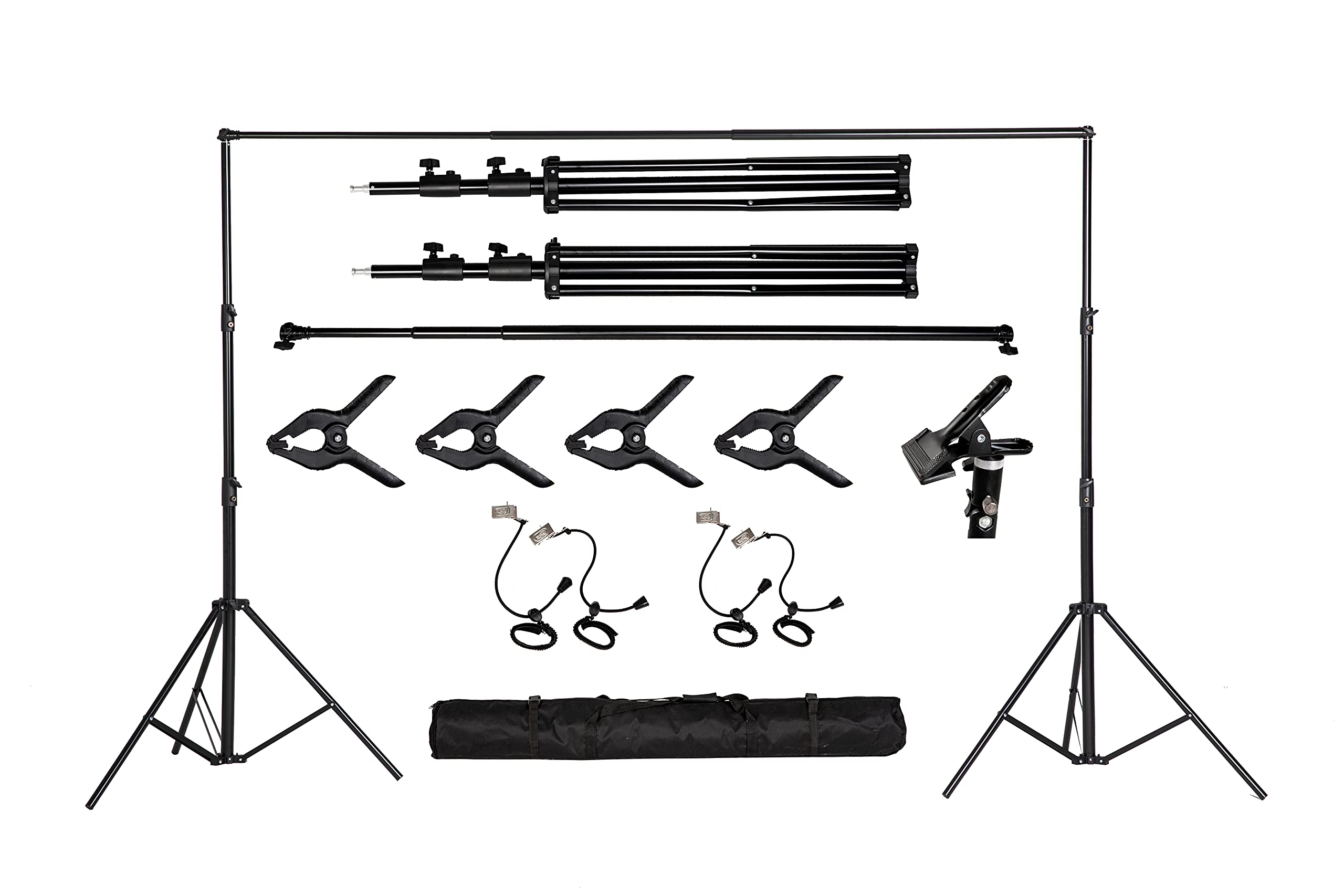 Amazon | Kate 背景スタンド 3x2.8m 強力クリップ 4個付き ロープ
