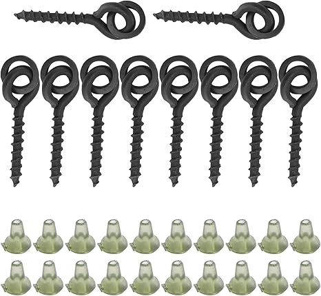 Amazon Co Jp 楕円形リング付きベイトスクリューカープリグリングストップ 楕円形リングフックストップ付きベイトスクリュー実用的で持ち運びが簡単で 屋外用に軽量でコンパクトに使用できます 緑 産業 研究開発用品