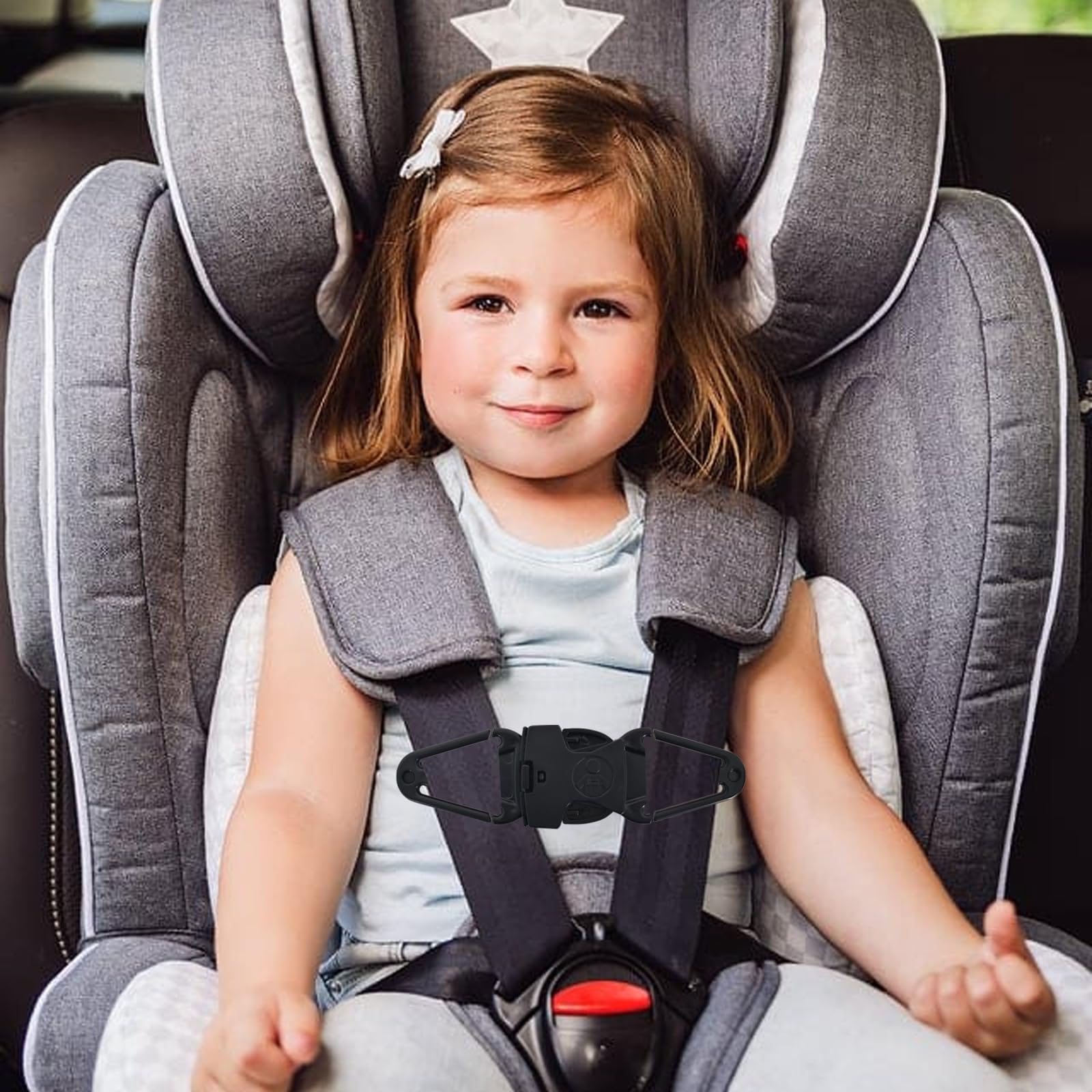 2 Clips de Seguridad para Silla de Coche Infantil, Hebilla de Seguridad para Silla de Coche, Clip de Seguridad para Cinturón de Seguridad Infantil, Extensor de Cinturón de Seguridad