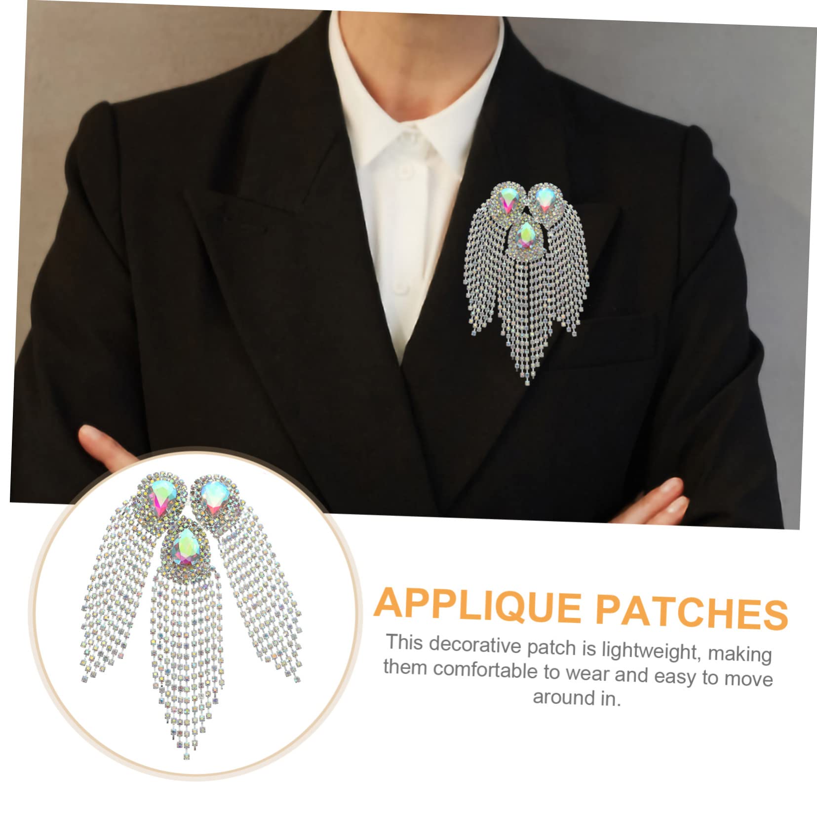 LALAFINA 5pezzi Spilla Decorativa Con Nappa Per Abbigliamento e Accessori Patch Riutilizzabile Per Decorazioni Fai Te Vivaci e Design Elegante Per Giacche e Costumi Alta Resistenza e