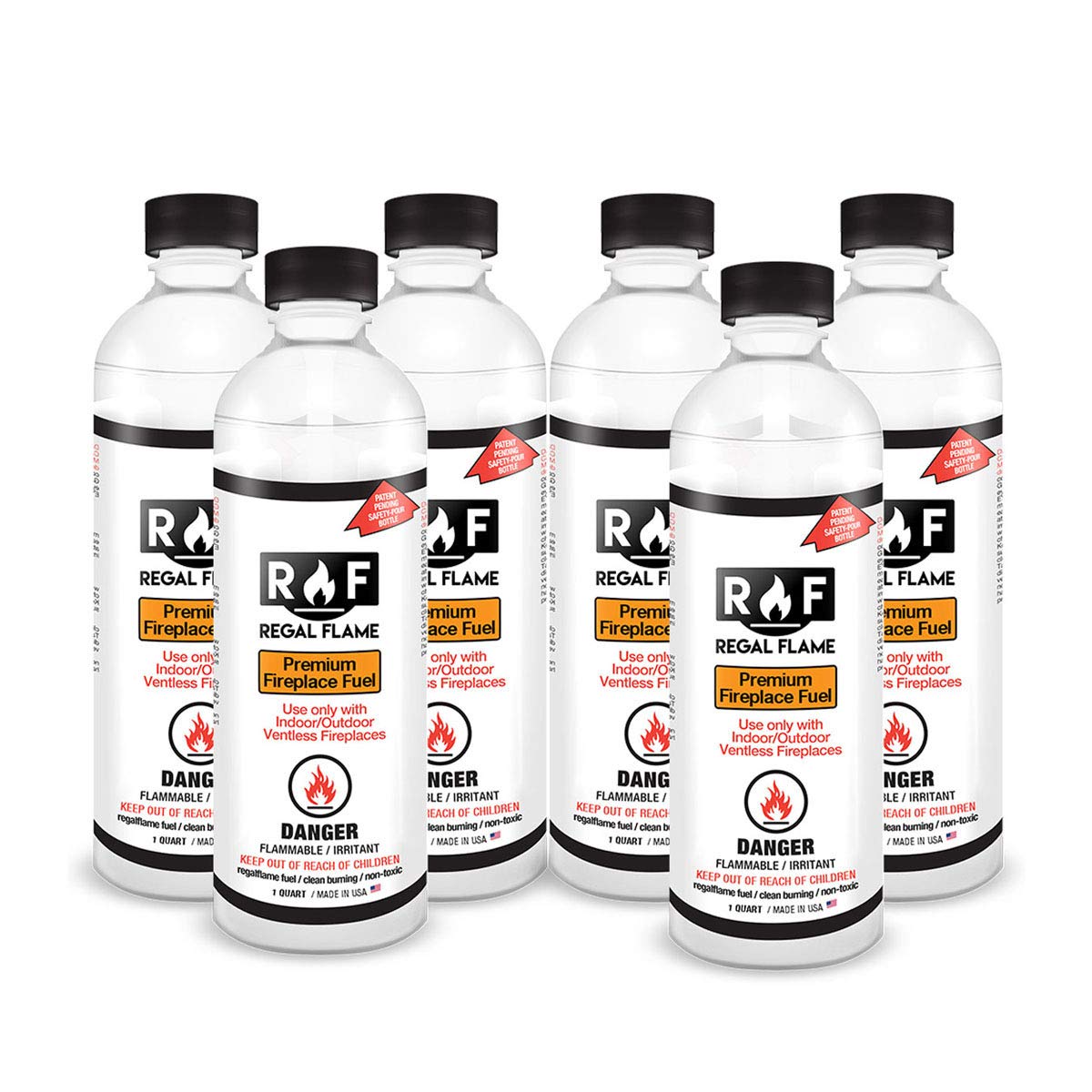 Regal Flame Premium Ventless Bio Ethanol Fireplace Fuel - 6 Quart