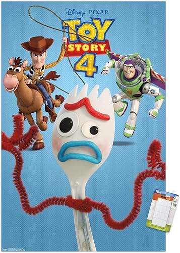 Trends International Disney Pixar Toy Story 4 - Póster de pared de trío, 22.375 x 34 pulgadas, paquete de póster y montaje