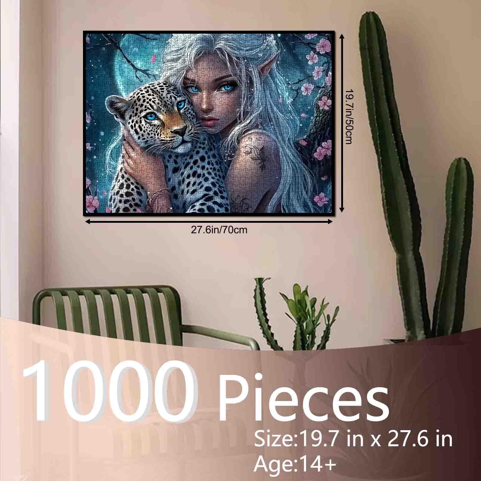 Amazon | ナイトシルバーエルフジグソーパズル 1000ピース 大人用 白髪