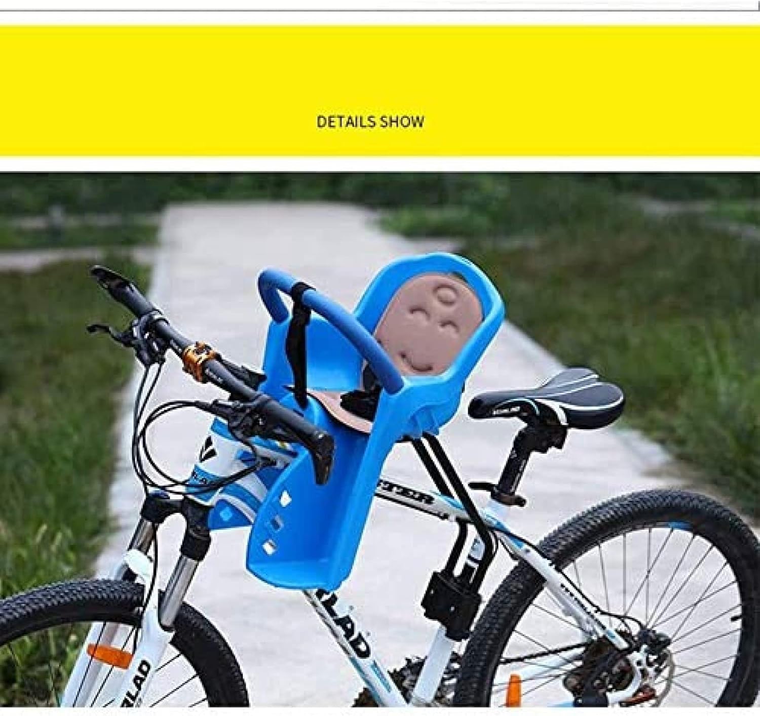 KRASS Mountain Bike Child Seat, Front Quick Release Bicycle Baby Seats for Front, Child Seat Safe and Convenient Great for Adult Bike Attachment Bike Seat Kids,Red,Collector88