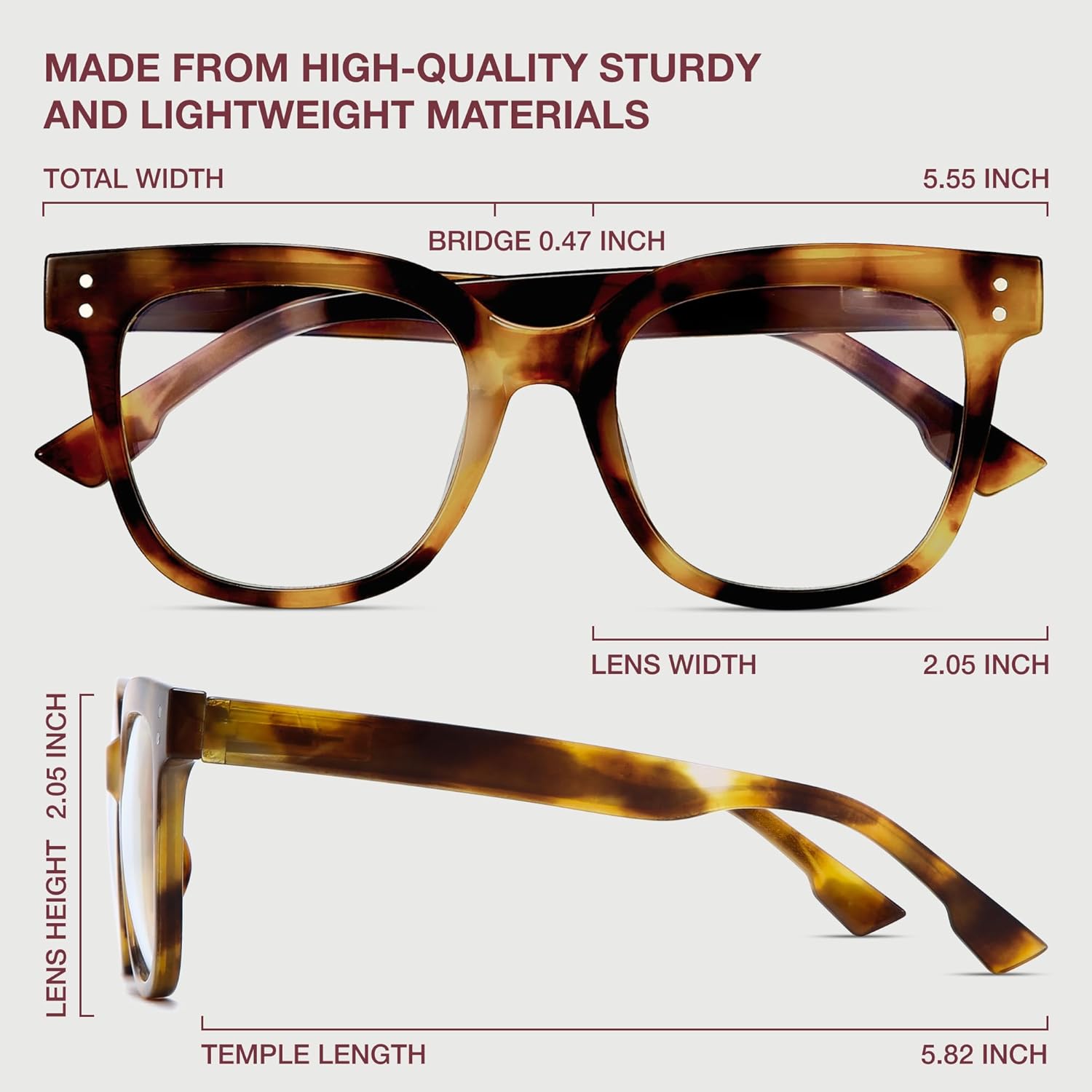 miyya Stylish Reading Glasses for Women, Cheaters Eyeglasses, Oversized Blue Light Readers, Fashion Eye Glasses - Image 7