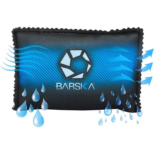 BARSKA Rechargeable Desiccant Dehumidifier - Safe Moisture Absorber for Home Closets, Gun Safes, Basement, Garage, Cars - Microwaveable - Portable Blue Dehumidifying Solution