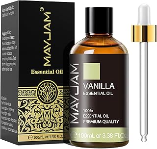 MAYJAM Vanilla Essential Oil 100ML, Pure Essential Oils for Massage, Diffusers, Vanilla Oil Fragrance Oil for Soap Candle ...