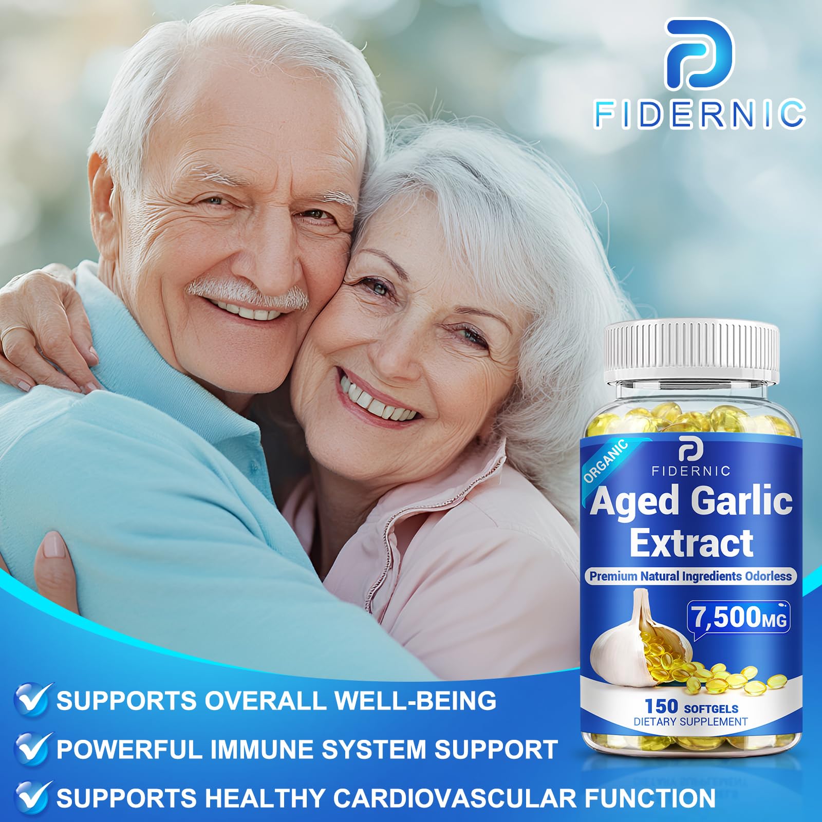 Aged Garlic Extract – Odorless Organic Garlic Supplement - 150 Softgels — Amazon image 8
