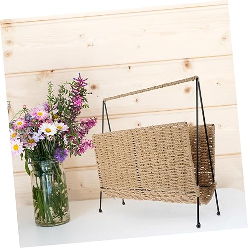 Miniatura 9 de Cesta de almacenamiento tejida multiusos estilo rústico para oficina en casa, hotel, textura cómoda, diseño decorativo