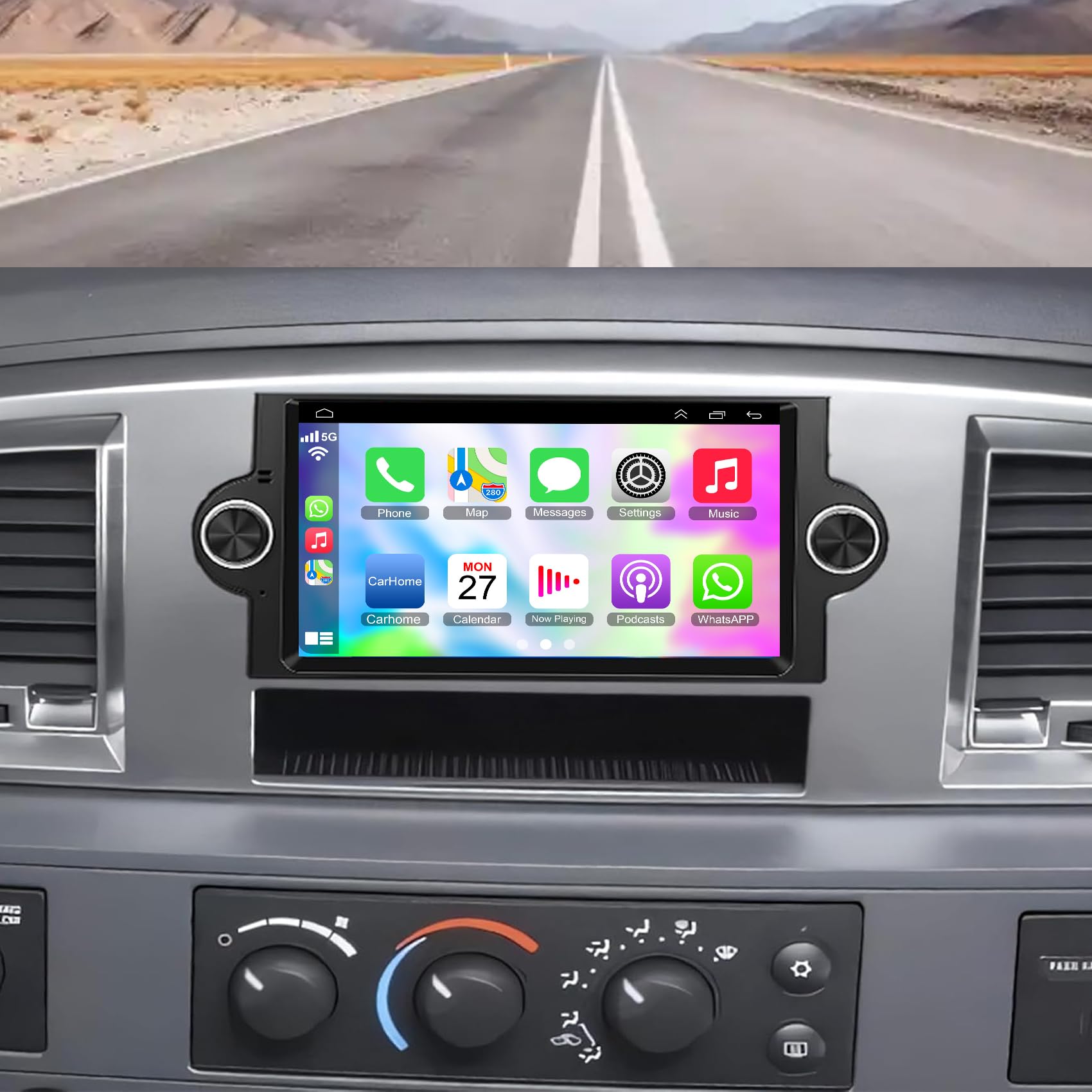 Android 13 Car Radio Stereo for Dodge Ram 2006 2007 2008, for Durango 2005 2006 2007 2008, 4GB RAM+32GB ROM Head Unit for Dodge, 6.8