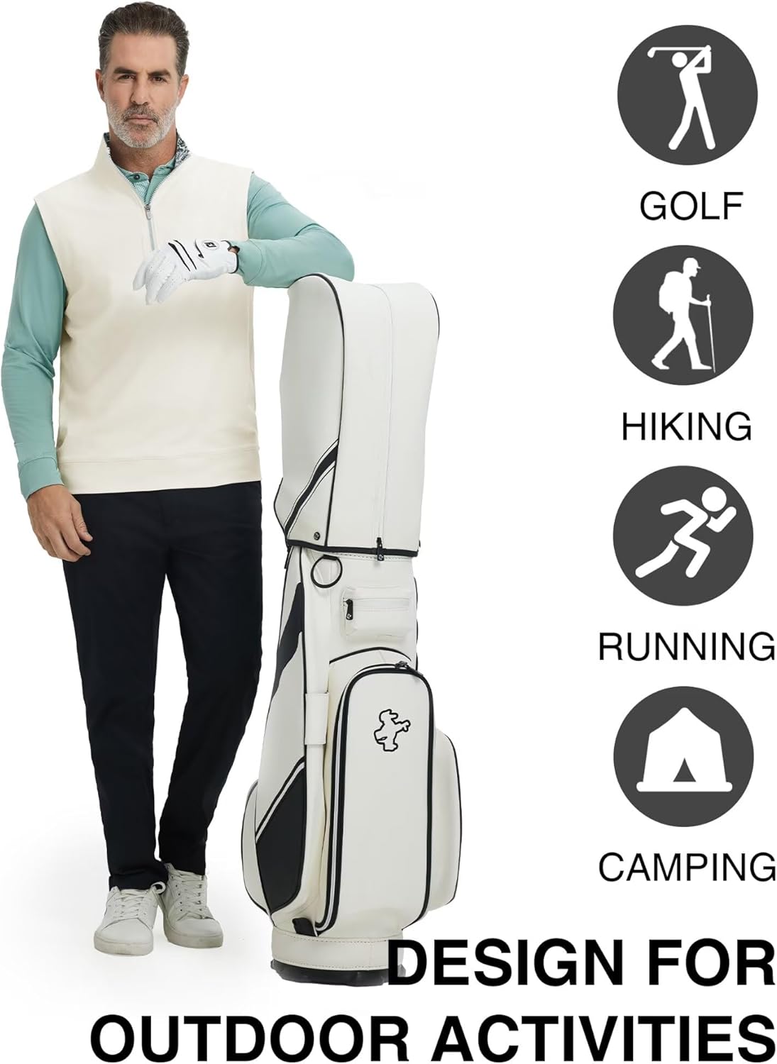 M MAELREG Men's Golf Vest Dry Fit Moisture Wicking Performance Sports Sleeveless Mens Lightweight Vest Pullover Quarter Zip - Image 6