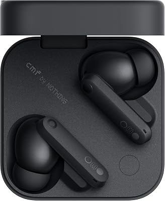 CMF by Nothing Buds Pro 2 Auricolari wireless con Audio HiFi, Cancellazione attiva del rumore ibrida da 50dB, 6 microfoni HD e Effetto audio spaziale, 2025 - Grigio Scuro
