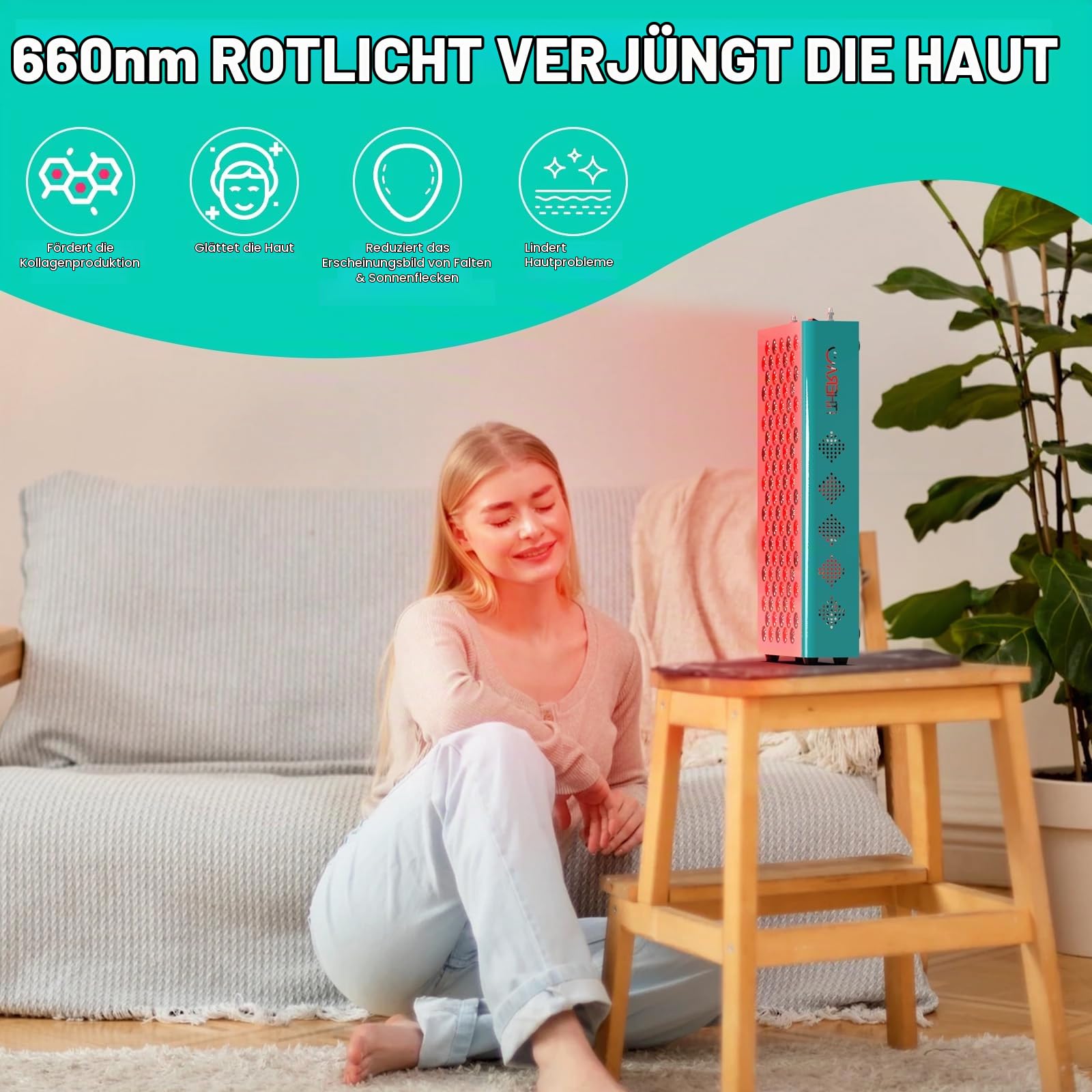 iTHERAU Rotlichtlampe für Körper Gesicht, 100-LEDs 500W Hochleistungs 660nm&850nm Red Light Therapy Panel mit Timer,Rotlichttherapiegerät Infrarotlampe für Erholung Verbessern Schlaf Schmerzlinderung