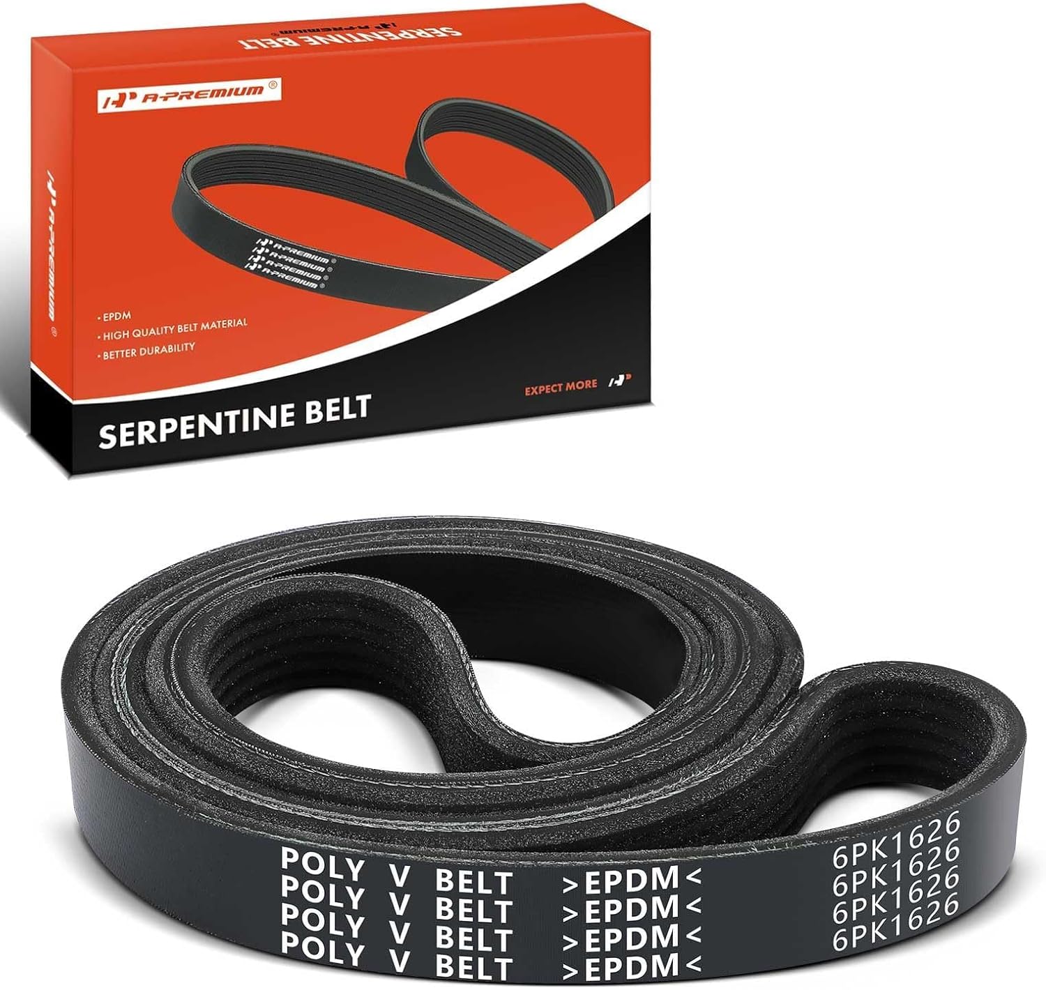 A-Premium 64.07 Inch Engine Serpentine Belt Compatible with Ford, Buick, Subaru & Volvo Cars - F-150 2011-2023, Outback Legacy 2010-2014, Ranger 1985-1987/1991, Regal, Bronco II, Aerostar, 850, 960
