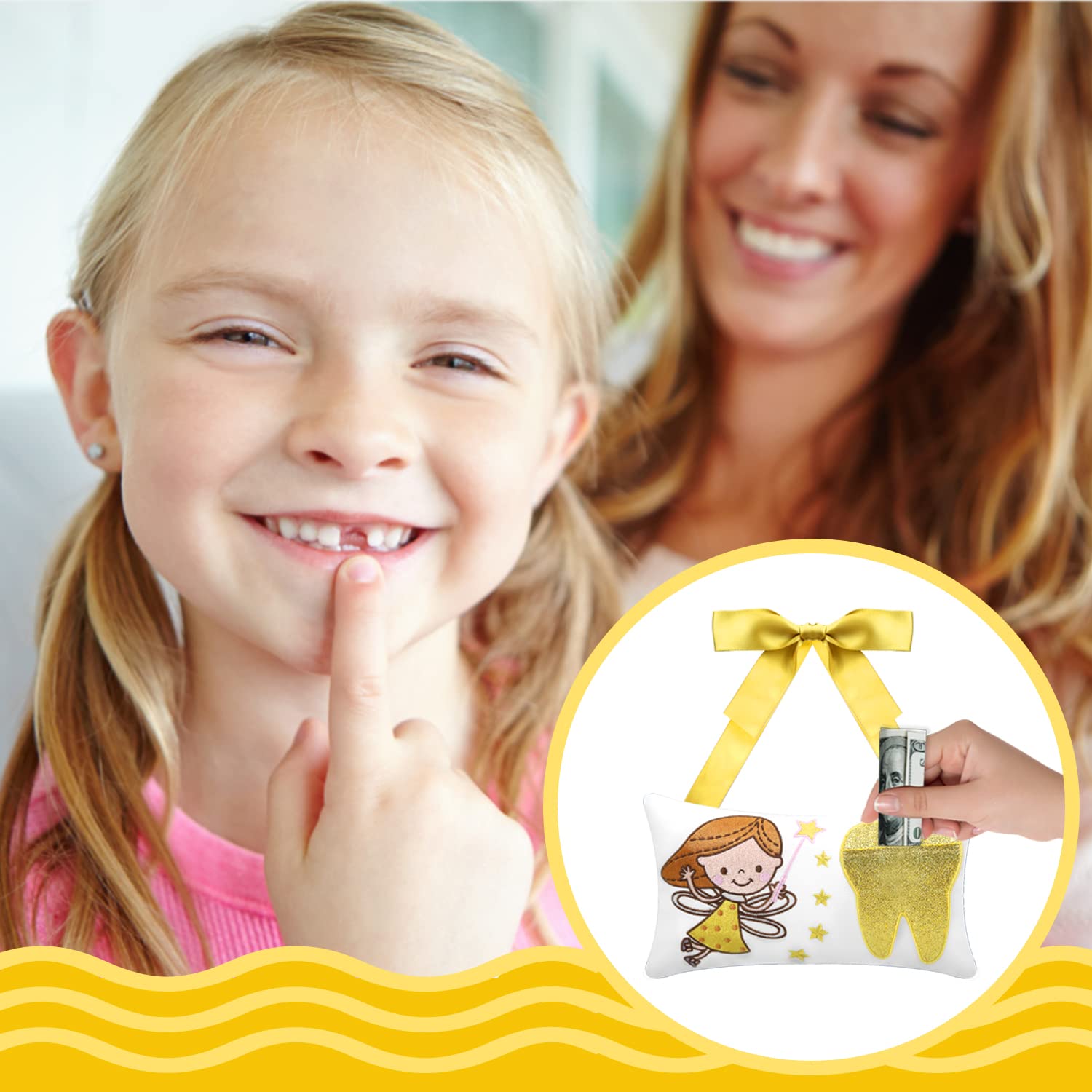Oreiller De Fée Des Dents Avec Poche Pour Fille Garçon