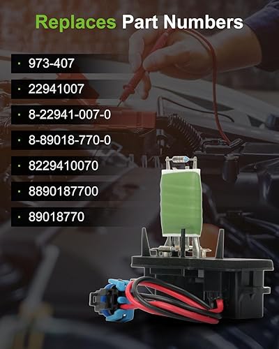 Miniatura 335 de SCITOO Resistencia de motor de ventilador HVAC para 2008-2013 para Chrysler 300/2008-2016 para Town & Country/2008-2010 para Dodge Charger/2008-2018