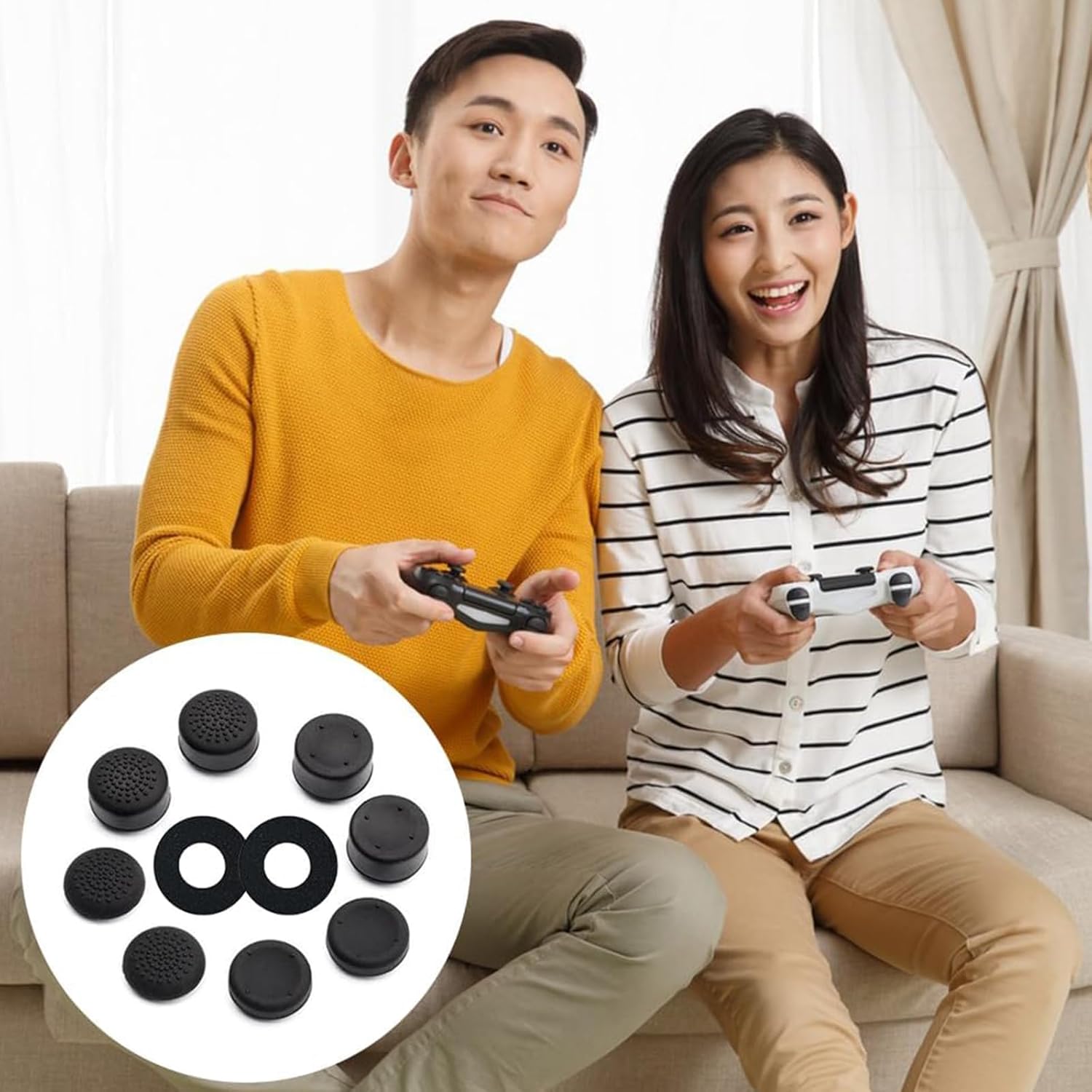 Thumbstick Grip Caps Stick, Thumbstick Silicone Caps, Joystick Caps, Thumbstick Caps Grip, Silicone Thumbstick Grip, Controller Stick Attachments, Thumb Grip Set, Joystick, Joystick Caps Silicone