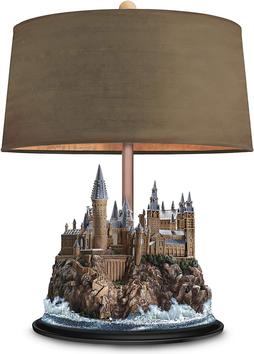 Harry Potter Hogwarts Castle Table Lamp, Limited Edition Collectible, Illuminated Castle Windows and Marauder's Map Shade